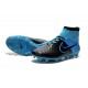 2015 Chaussures Mercurial Magista Obra FG Pas Cher Cuir Bleu Noir