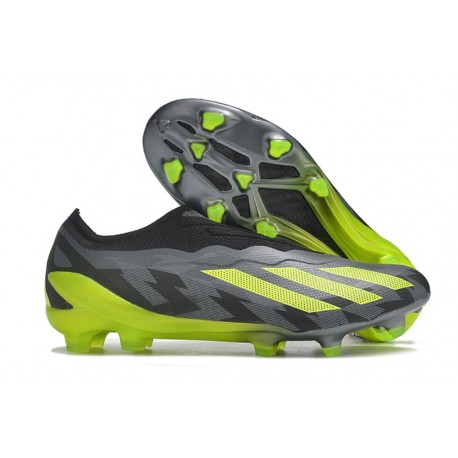 Crampon adidas X Crazyfast.1 LL FG Crazycharged - Noir Jaune Gris