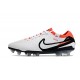 Chaussure Nike Tiempo Legend X Elite FG Blanc Noir Pourpre