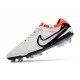 Chaussure Nike Tiempo Legend X Elite FG Blanc Noir Pourpre