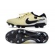 Chaussure Nike Tiempo Legend X Elite FG Beige Noir