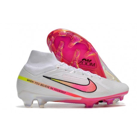 Nike Zoom Mercurial Superfly 9 Elite FG Blanc Rose