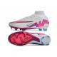 Nike Zoom Mercurial Superfly 9 Elite FG Blanc Rose Bleu