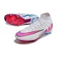 Nike Zoom Mercurial Superfly 9 Elite FG Blanc Rose Bleu