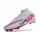 Nike Zoom Mercurial Superfly 9 Elite FG Blanc Rose Bleu