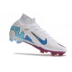 Nike Zoom Mercurial Superfly 9 Elite FG Blanc Rose Bleu