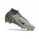 Nike Zoom Mercurial Superfly 9 Elite FG Gris Noir Vert