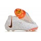 Crampons Nike Phantom Luna Elite FG Blanc Noir Orange Total