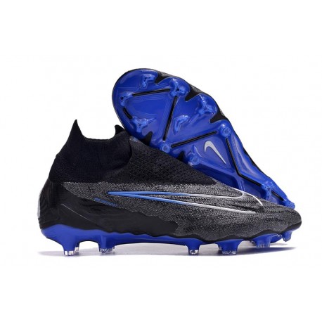 Chaussure Nike Phantom GX Elite DF FG Noir Chrome Hyper Royal