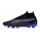 Chaussure Nike Phantom GX Elite DF FG Noir Chrome Hyper Royal