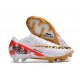 Crampons Nike Zoom Mercurial Vapor XV Elite FG Blanc Rouge Or