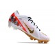 Crampons Nike Zoom Mercurial Vapor XV Elite FG Blanc Rouge Or