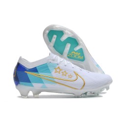 Crampons Nike Zoom Mercurial Vapor XV Elite FG Blanc Bleu Or