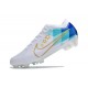 Crampons Nike Zoom Mercurial Vapor XV Elite FG Blanc Bleu Or