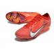 Crampons Nike Zoom Mercurial Vapor XV Elite FG MDS Carmin Clair Ivoire Pâle Mandarine Vif