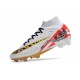 Nike Zoom Mercurial Superfly 9 Elite FG MR Blanc Rouge Or