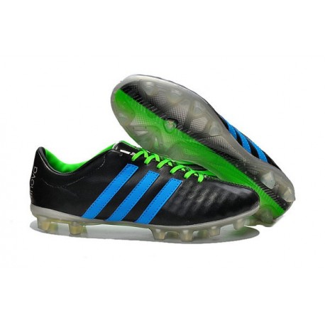 2015 Crampons Adidas 11Pro FG Adidas Chaussures Noir Bleu Vert