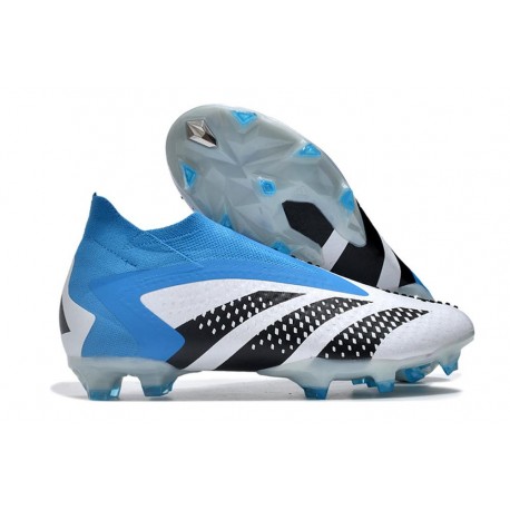 Chaussure adidas Predator Accuracy + FG Blanc Bleu Noir