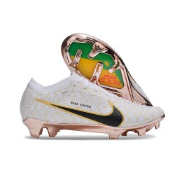 Crampons Nike Zoom Mercurial Vapor XV Elite FG Blanc Or Noir