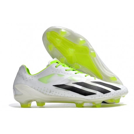 Chaussure adidas X Crazyfast + FG Blanc Noir Citron Lucide