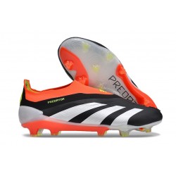 adidas Predator Elite Laceless FG Noir Banc Rouge Solaire