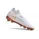 Chaussure Nike Phantom GX Elite DF FG Blanc Or