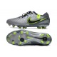 Chaussure Nike Tiempo Legend X Elite FG Gris Noir Vert