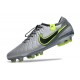 Chaussure Nike Tiempo Legend X Elite FG Gris Noir Vert