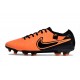 Chaussure Nike Tiempo Legend X Elite FG Orange Noir