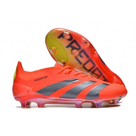 Chaussure adidas Predator Elite FG Rouge Noir Jaune 