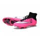 2015 Chaussures Mercurial Superfly IV FG Nouvelle Rose Blanc Noir