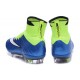 2015 Homme Chaussures Football Mercurial Superfly FG Blue Volt Blanc Noir