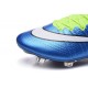 2015 Homme Chaussures Football Mercurial Superfly FG Blue Volt Blanc Noir