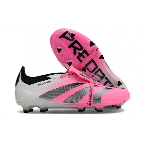 adidas Predator Elite FT FG Crampons Rose Blanc Noir