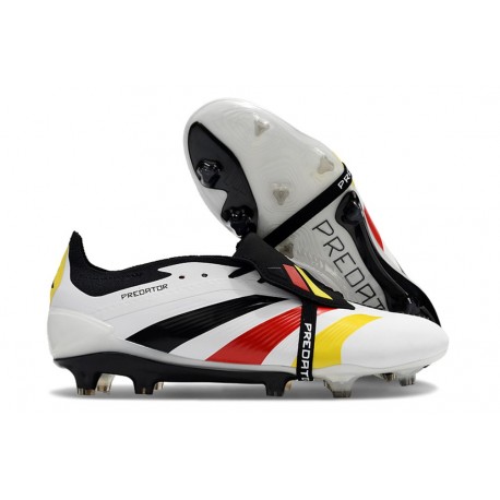 adidas Predator Elite FT FG Crampons Blanc Noir Rouge Jaune