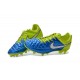 2015 Chaussures Nike Tiempo Legend V FG Homme Bleu Lagon Blanc Volt Noir