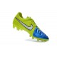 2015 Chaussures Nike Tiempo Legend V FG Homme Bleu Lagon Blanc Volt Noir