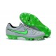 Chaussure de Football Nike Tiempo Legend V FG Pas Cher Gris Loup Vert Noir