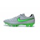 Chaussure de Football Nike Tiempo Legend V FG Pas Cher Gris Loup Vert Noir