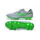 Chaussure de Football Nike Tiempo Legend V FG Pas Cher Gris Loup Vert Noir