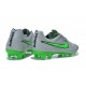 Chaussure de Football Nike Tiempo Legend V FG Pas Cher Gris Loup Vert Noir