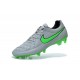 Chaussure de Football Nike Tiempo Legend V FG Pas Cher Gris Loup Vert Noir