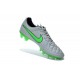 Chaussure de Football Nike Tiempo Legend V FG Pas Cher Gris Loup Vert Noir