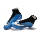 2015 Chaussures Mercurial Superfly IV FG Nouvelle Blanc Bleu Noir