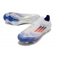 Chaussure Adidas F50+ Elite FG Advancement - Blanc Bleu Rouge 