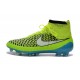 Nouvelle Homme Cramspon de Foot Nike Magista Obra FG Volt Blanc Bleu Lagon Noir