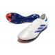 adidas Copa Pure II FG Cuir Blanc Ftwr Bleu Lucide Rouge Solaire