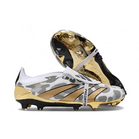 Adidas Predator Elite Foldover Tongue FG Blanc Or Gris