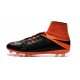 Nouvelles chaussures Nike HyperVenom Phantom II FG Football Crampons Cuir FG Noir Orange Total