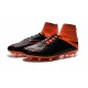 Nouvelles chaussures Nike HyperVenom Phantom II FG Football Crampons Cuir FG Noir Orange Total